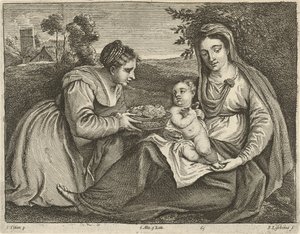 Madonna col Bambino e Santa Dorotea da David Teniers the Younger